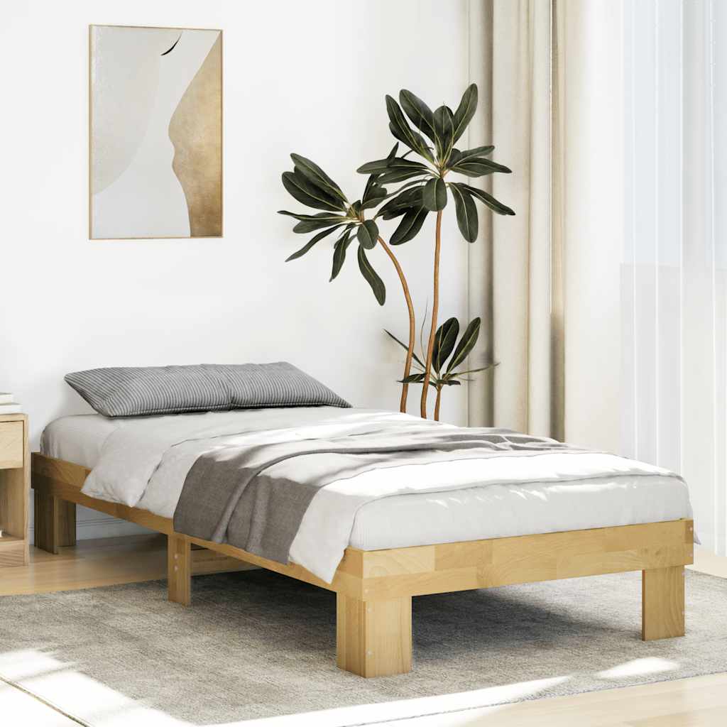 Sängynrunko ilman patjaa 75x190 cm massiivipuutammea