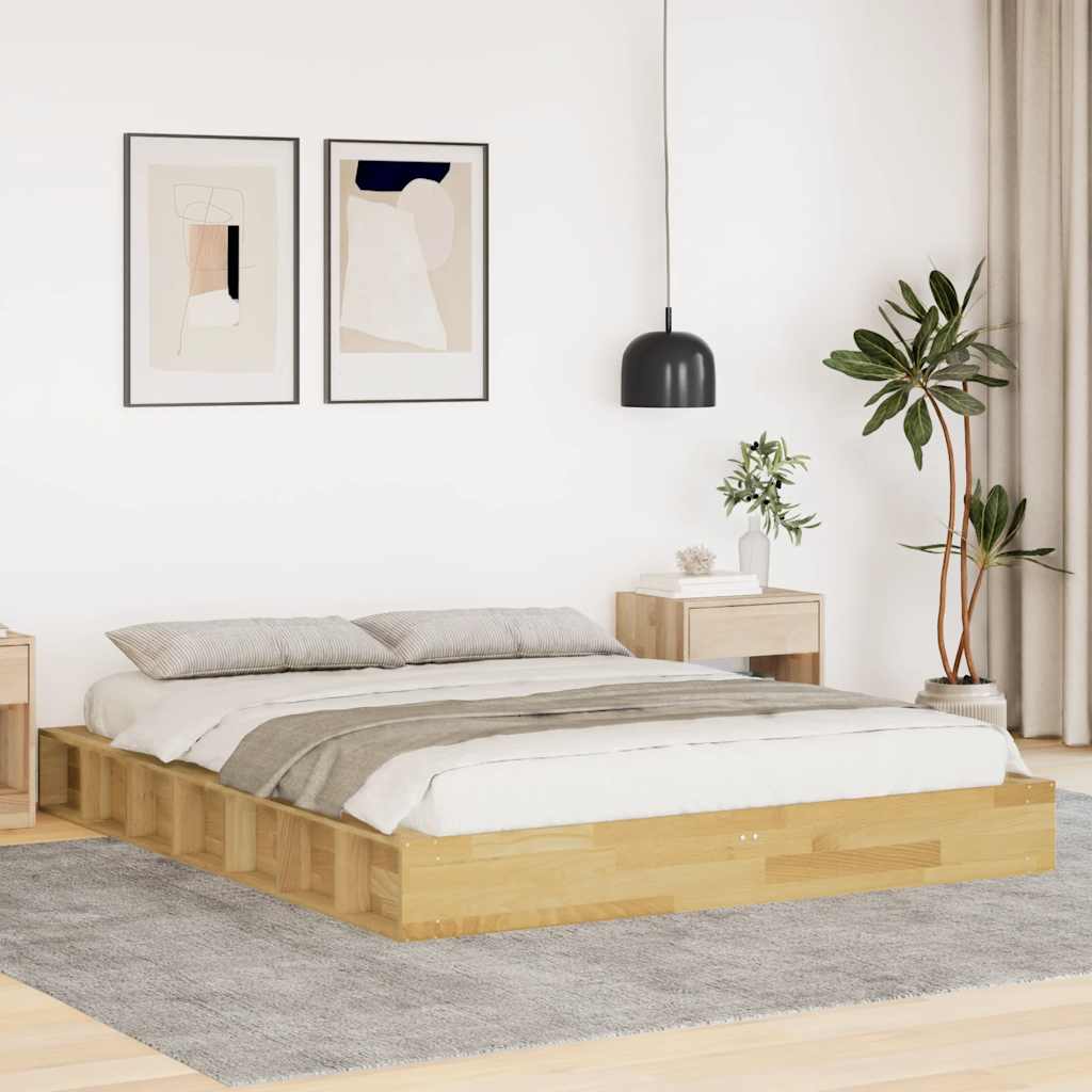 Sängynrunko ilman patjaa 160x200 cm massiivipuutammea