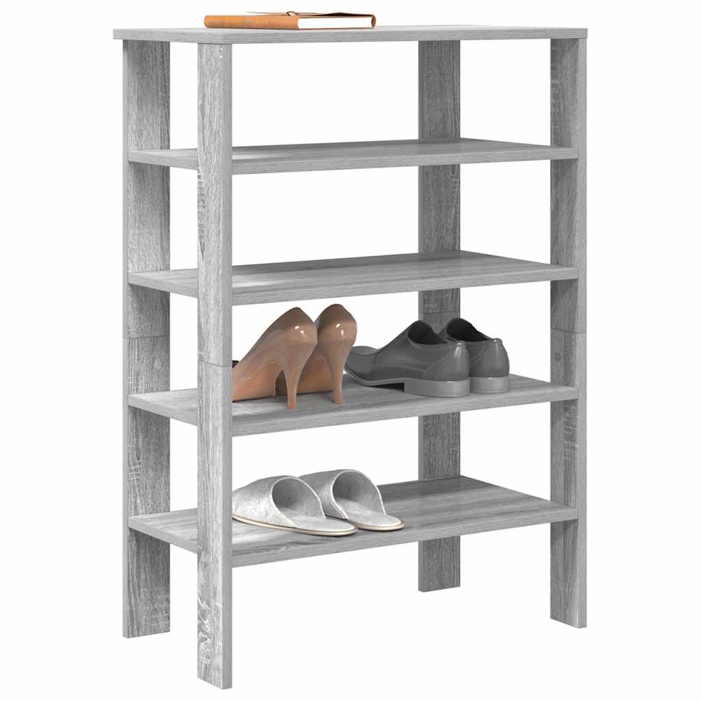 Kenkäteline harmaa Sonoma 61x32x87,5 cm tekninen puu