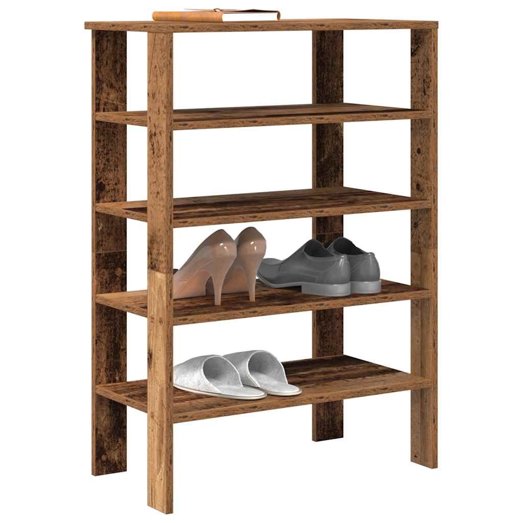 Kenkäteline vanhaa puuta 61x32x87,5 cm tekninen puu