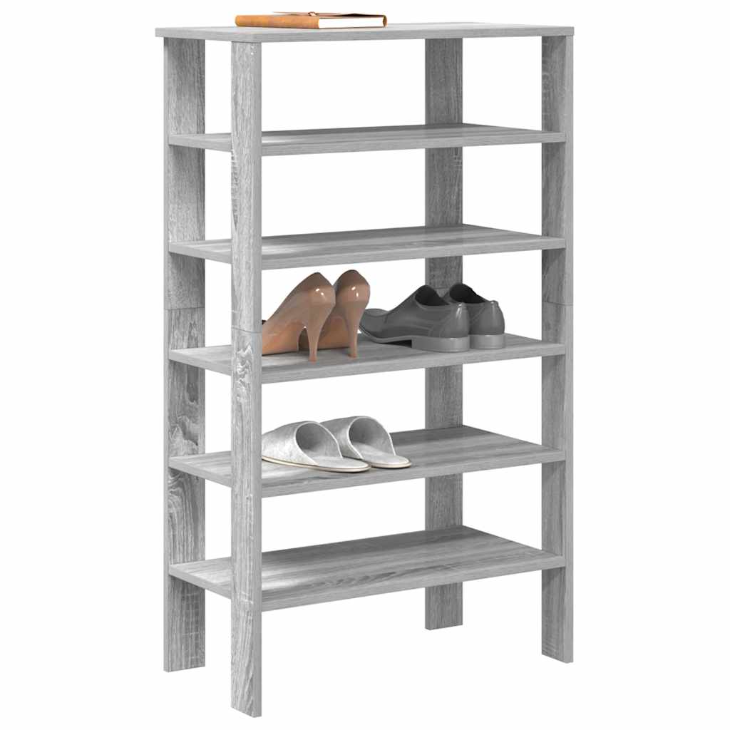 Kenkäteline harmaa Sonoma 61x32x105 cm tekninen puu