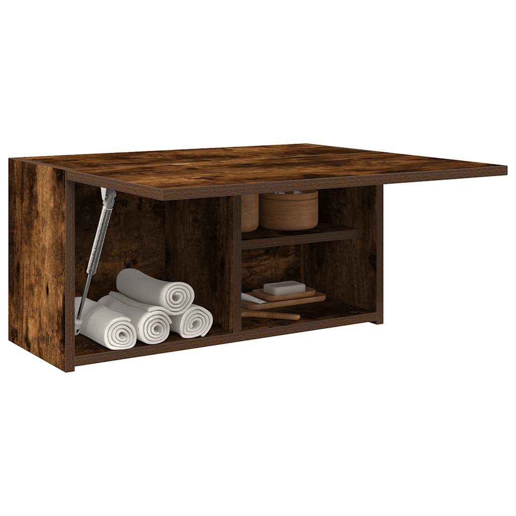 Kylpyhuoneen seinäkaappi savutammi 60x25x30 cm tekninen puu
