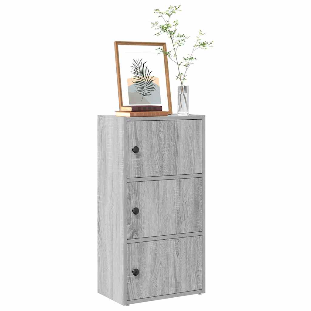 Kirjahylly harmaa Sonoma 40x24x77 cm tekninen puu