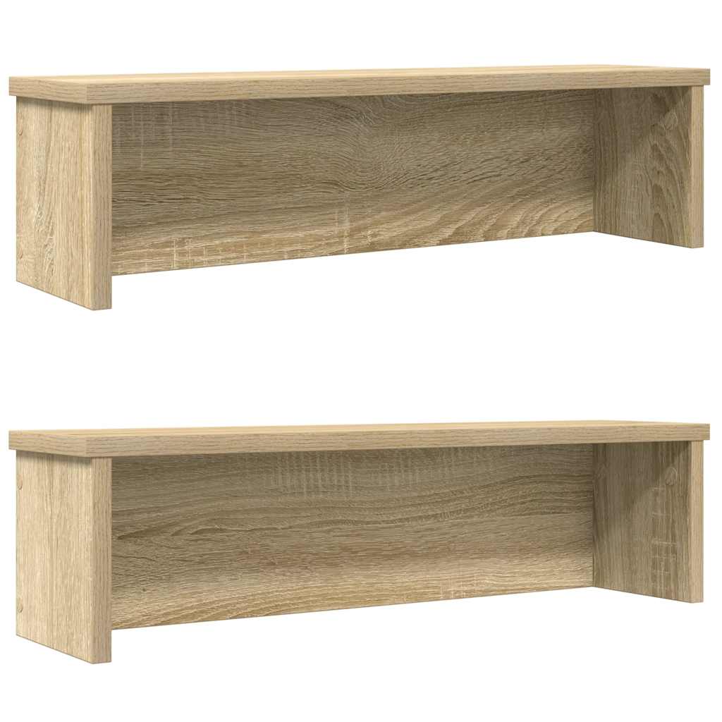 Keittiötelineet Pinottavat 2 kpl Sonoma Oak 60x15x16 cm