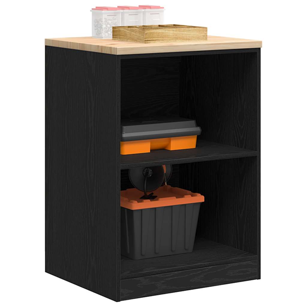 Autotallin säilytyskaappi musta 60x51x85 cm täysi mänty
