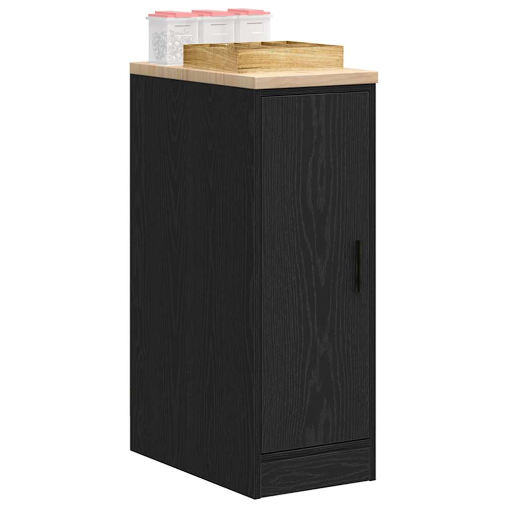 Autotallin säilytyskaappi musta 30x51x85 cm täysi mänty