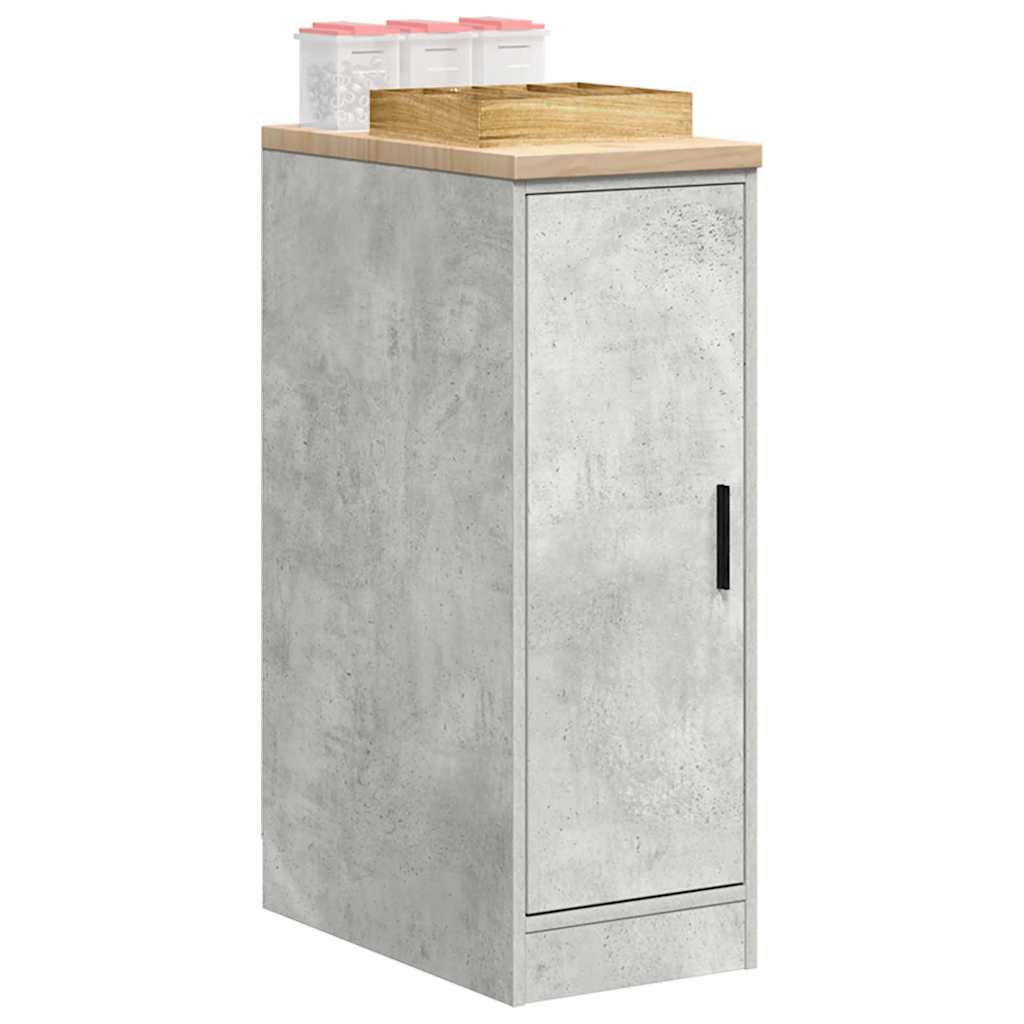 Autotallin säilytyskaappi betoni harmaa 30x51x85 cm täysi mänty