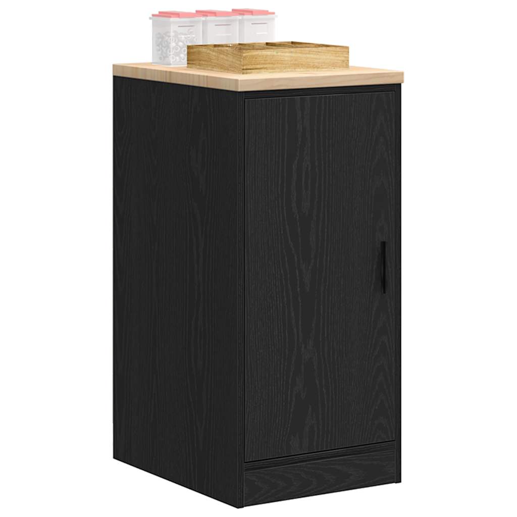 Autotallin säilytyskaappi musta 40x51x85 cm täysi mänty