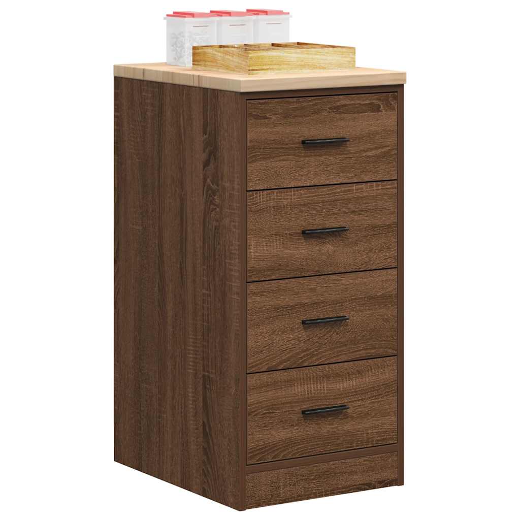 Autotallin säilytyskaappi ruskea tammi 40x51x85 cm täysi mänty