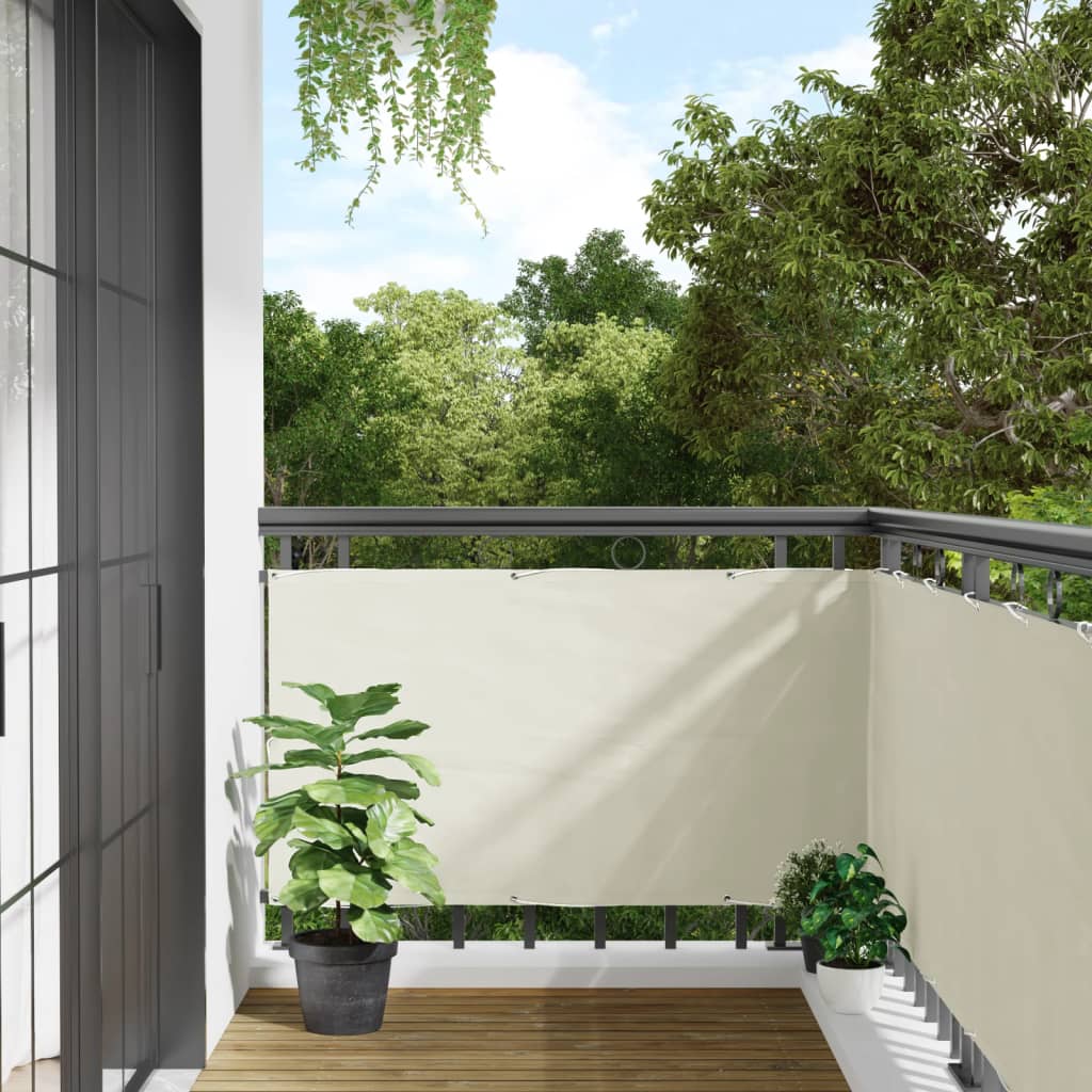 Parvekkeen yksityisyyssuoja valkoinen 500x75 cm PVC