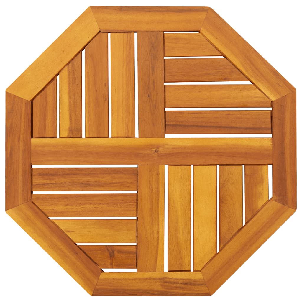 Pöytälevy 50x50x2 cm Kahdeksankulmainen massiivipuu akaasia