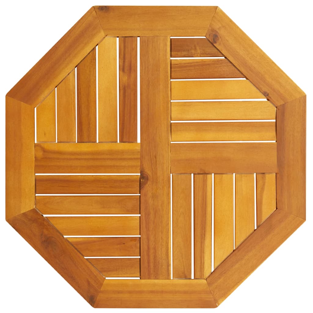 Pöytälevy 60x60x2 cm Kahdeksankulmainen massiivipuu akaasia