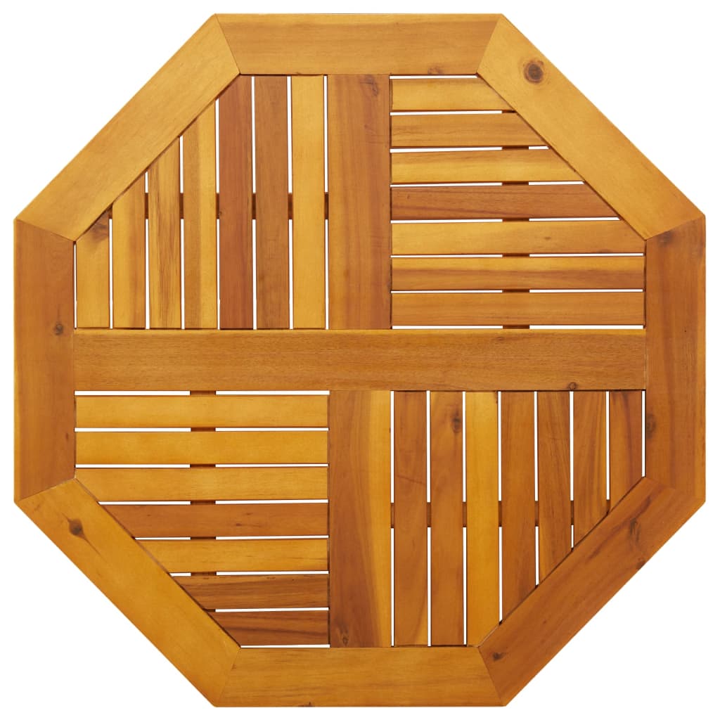 pöytälevy 80x80x2,2 cm kahdeksankulmainen massiivipuu akaasia