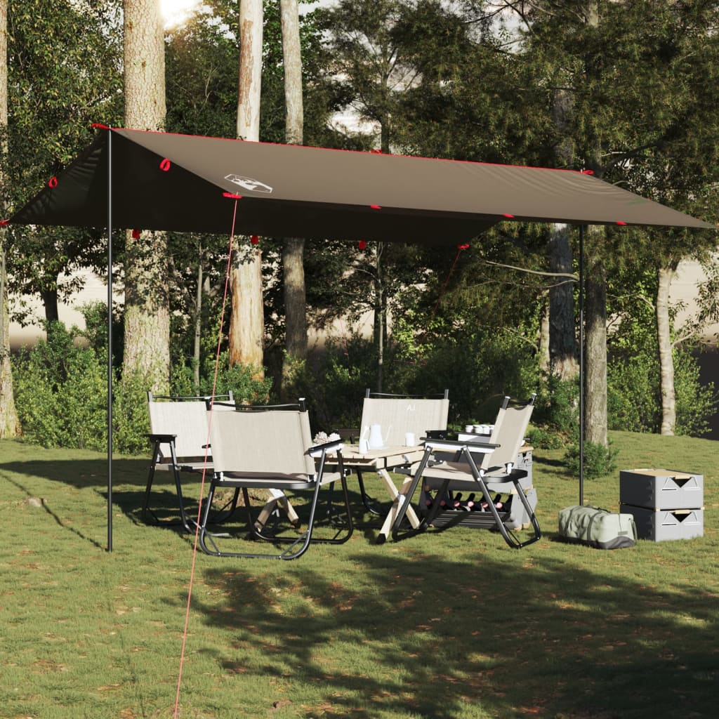 Camping Tarp Ruskea 506x306 cm Vedenpitävä