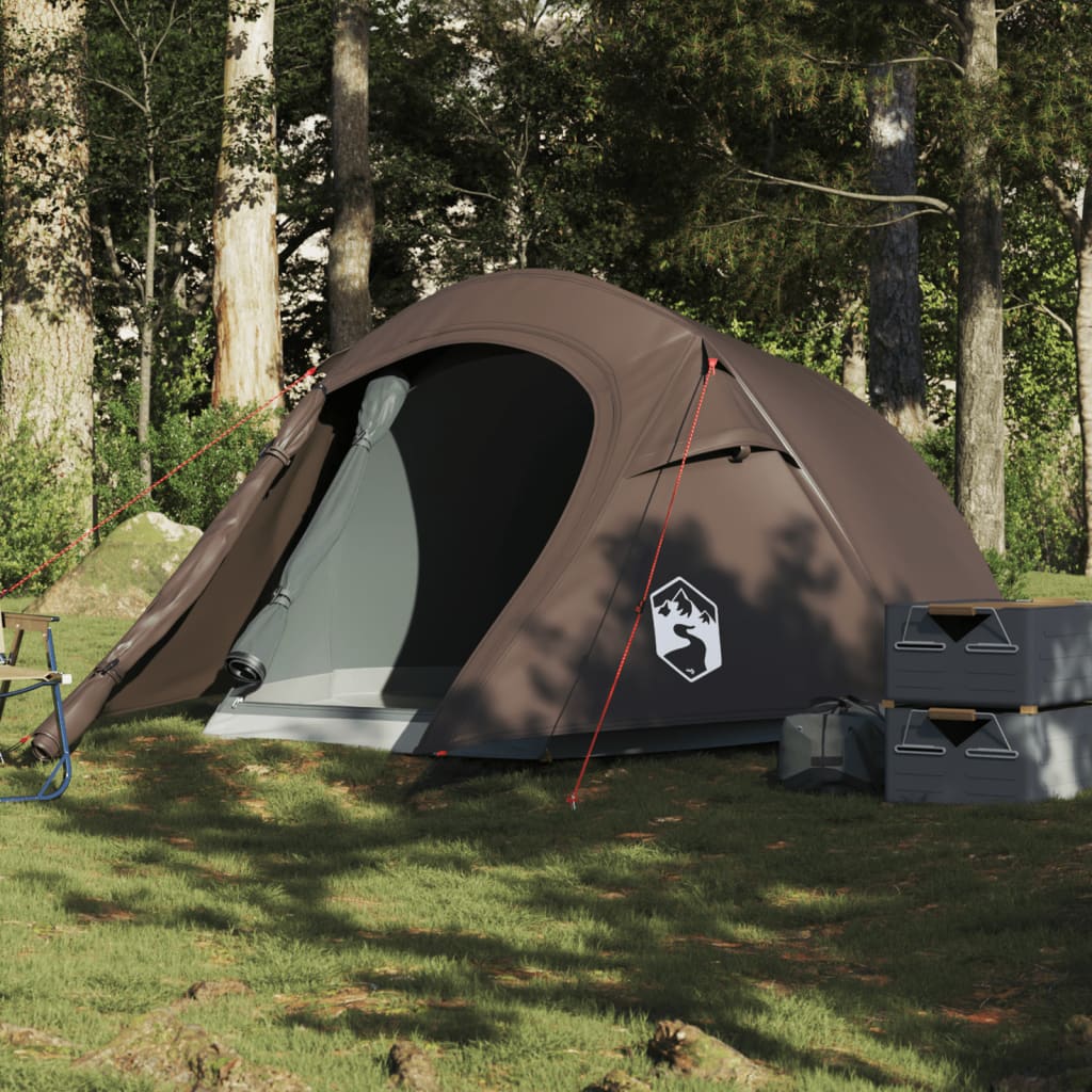 Camping Teltta Tunneli 2-hengen ruskea vedenpitävä