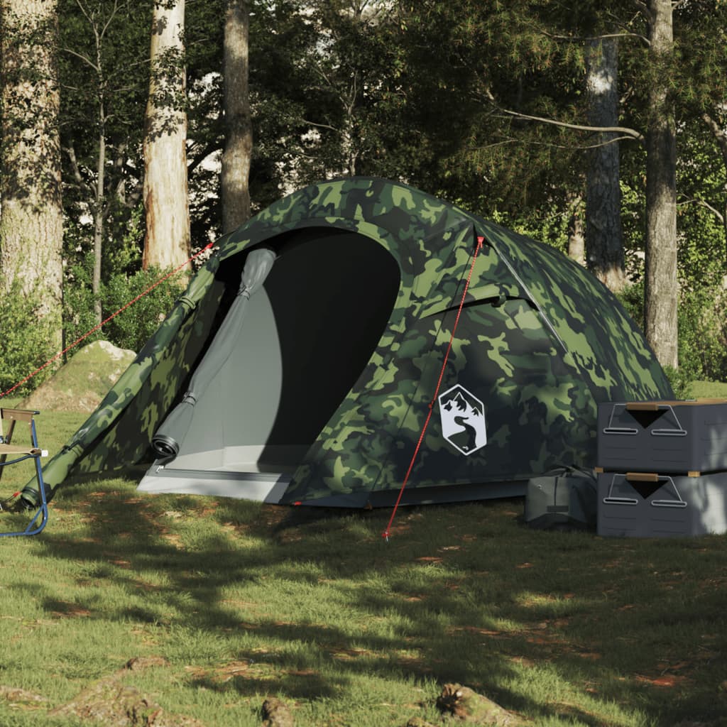 Camping Teltta Tunneli 2-hengen naamiointi vedenpitävä