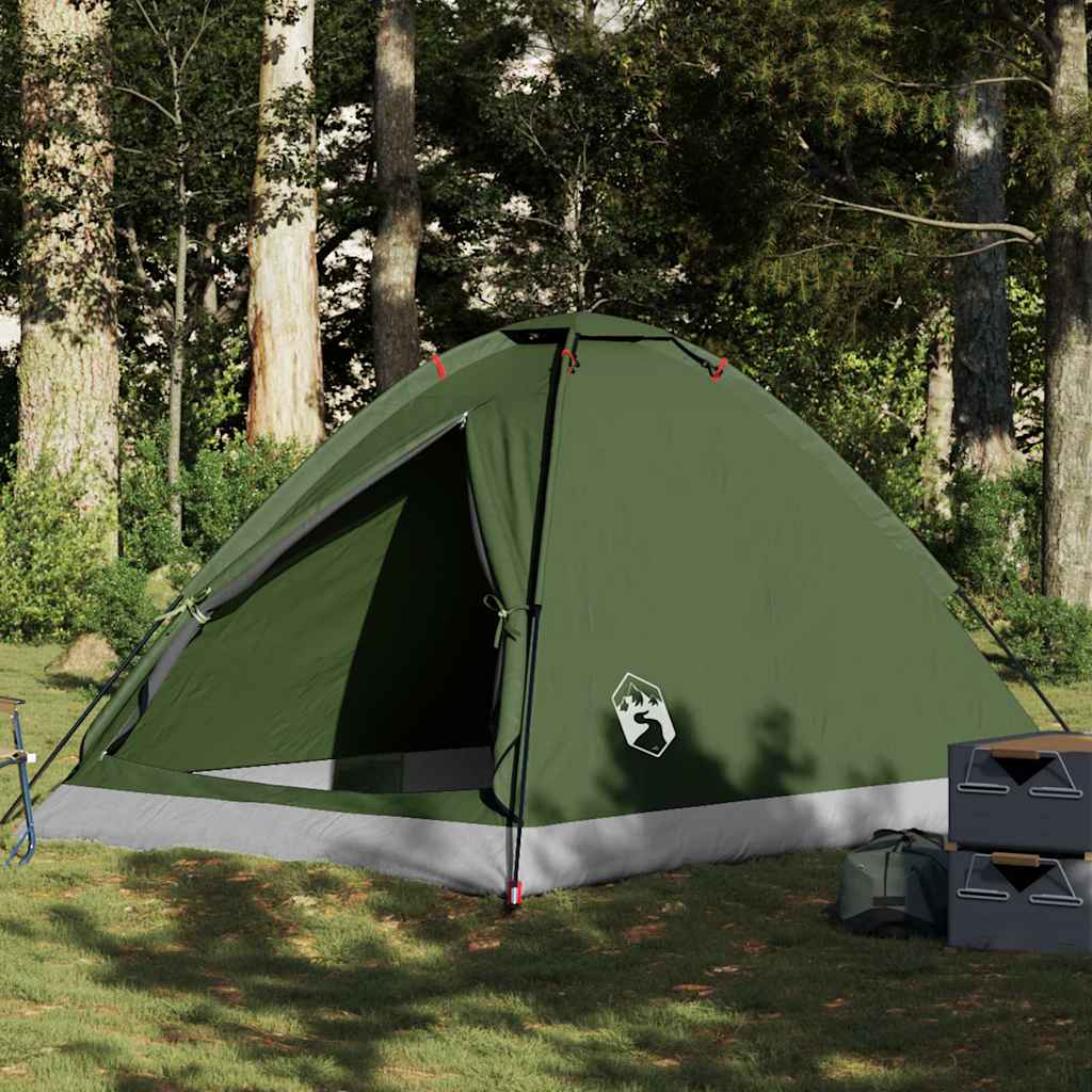 Camping Teltta Dome 4-hengen oliivinvihreä vedenpitävä