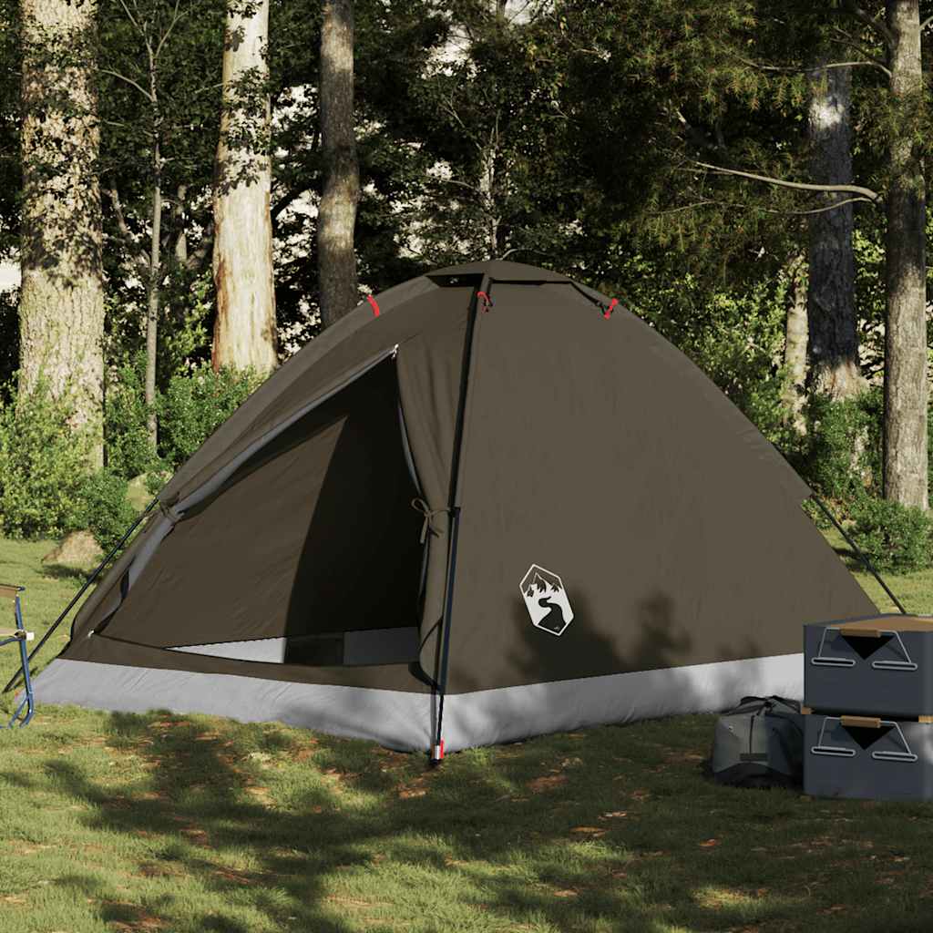 Camping Teltta Dome 4-hengen ruskea vedenpitävä