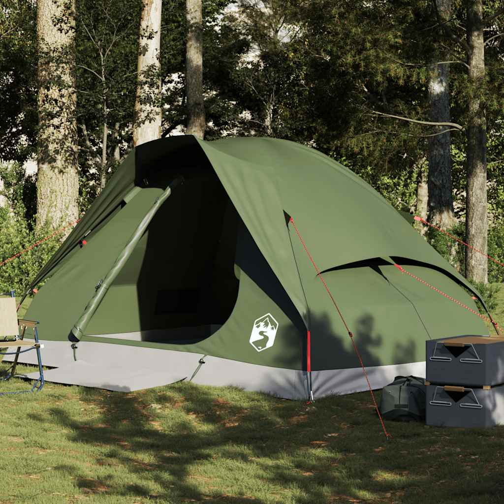 Camping Teltta Dome 4-hengen oliivinvihreä vedenpitävä
