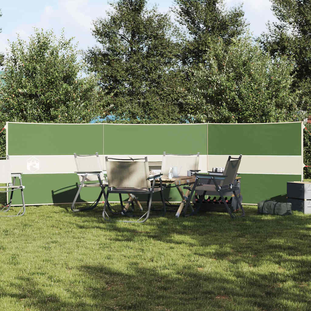 Camping Windbreak Green 490x123 cm Vedenpitävä