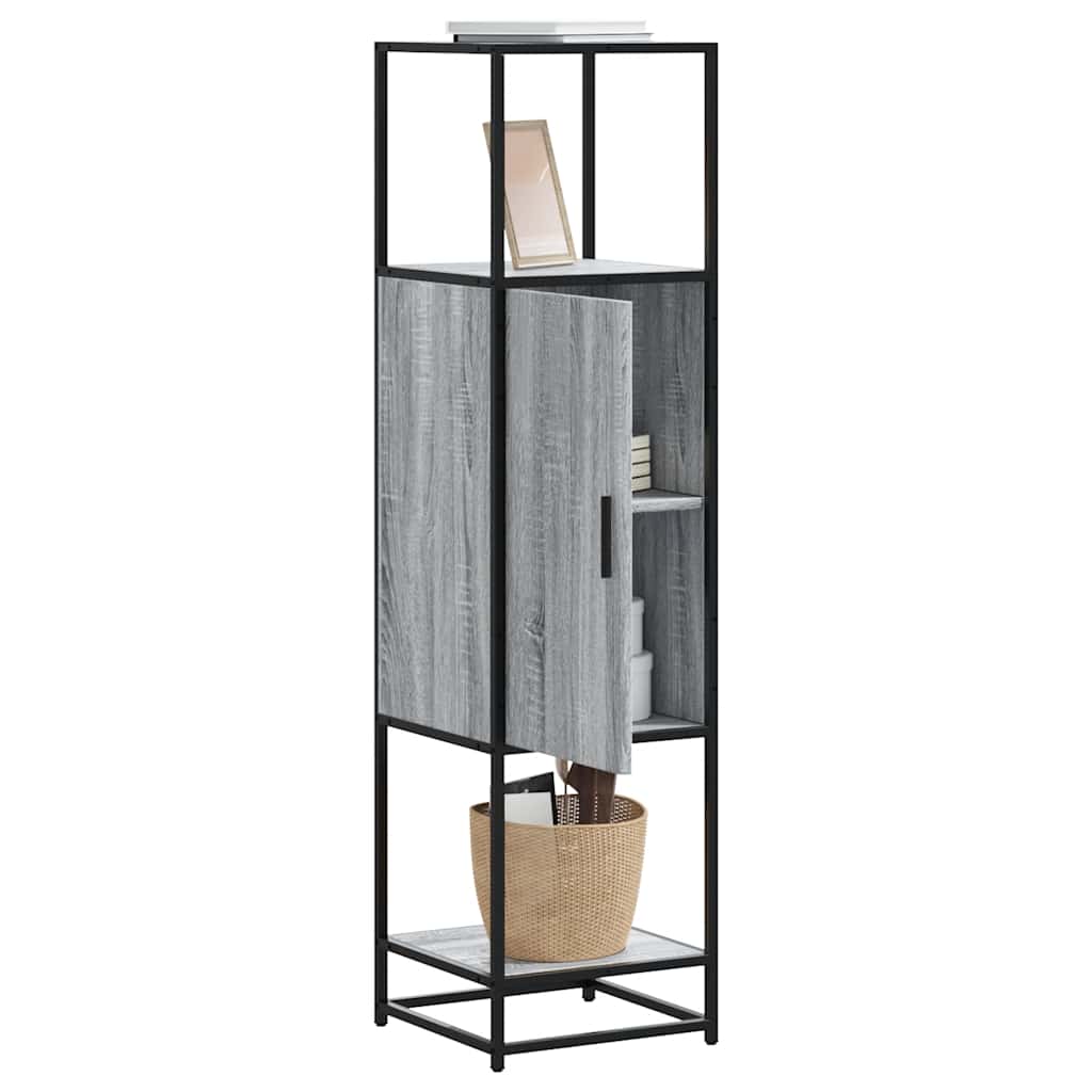 Highboard Harmaa Sonoma Suunniteltu puu ja metalli