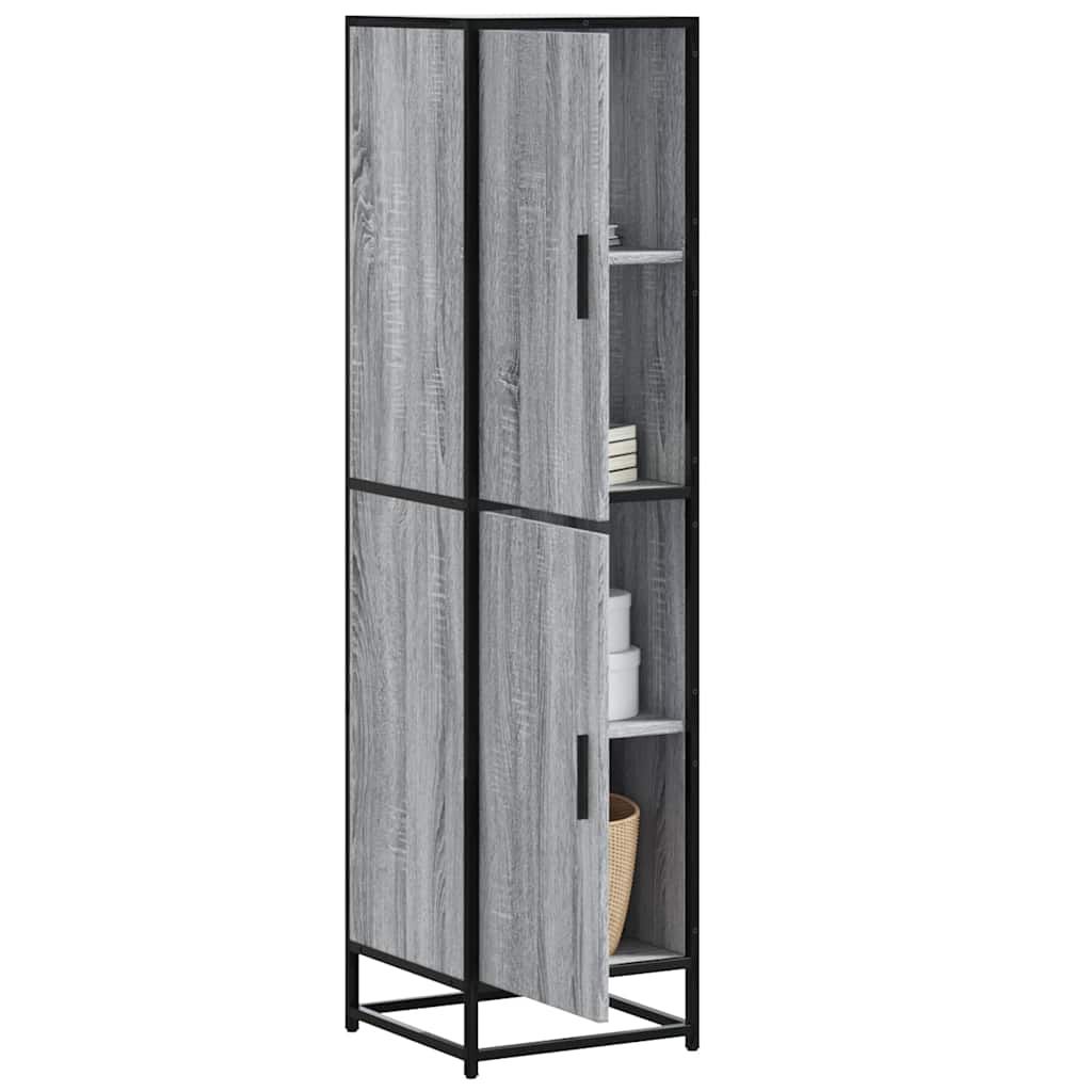 Highboard Harmaa Sonoma Suunniteltu puu ja metalli