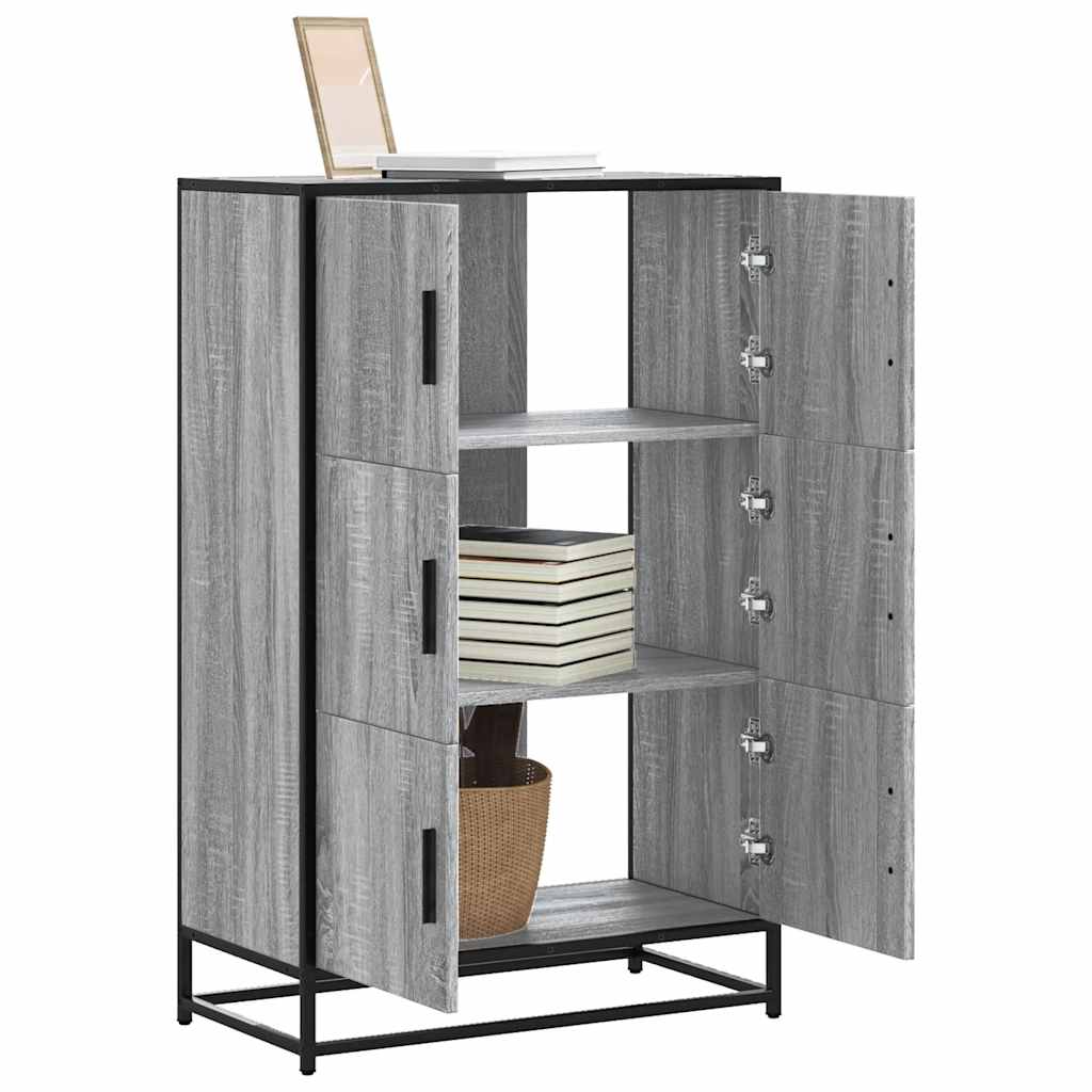 Highboard Harmaa Sonoma Suunniteltu puu ja metalli