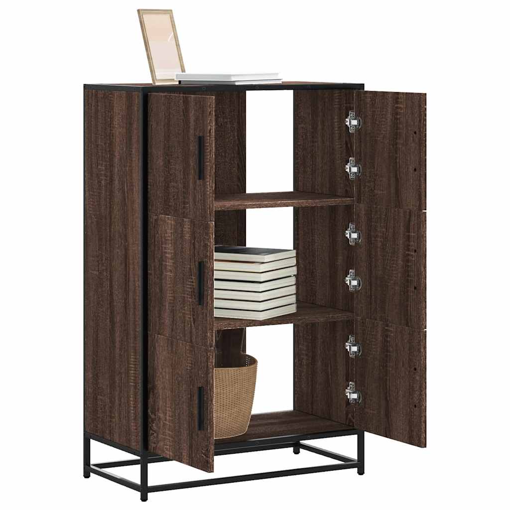 Kaappi ruskea tammi 68x35x106,5 cm tekninen puu ja metalli
