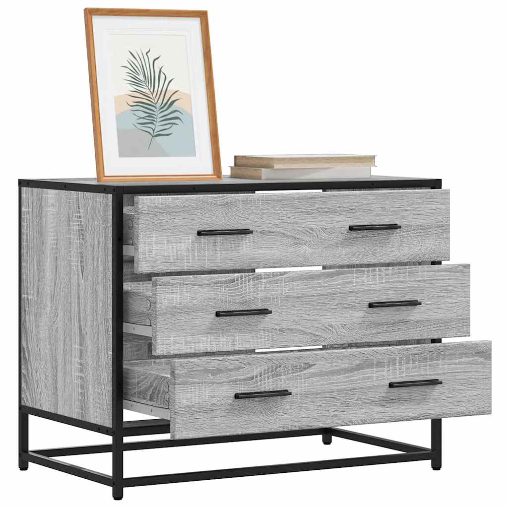 Laatikosto harmaa Sonoma 70x41x56 cm tekninen puu