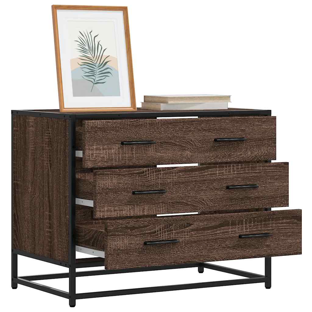 Laatikosto ruskea tammi 70x41x56 cm tekninen puu