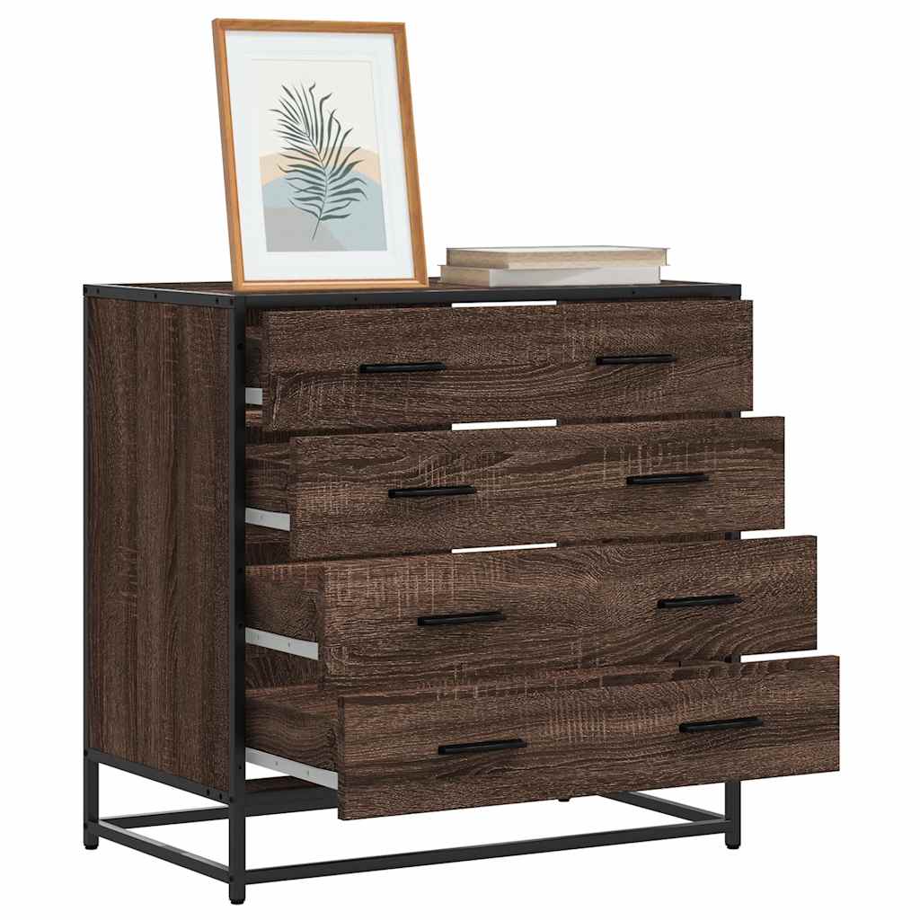 Laatikosto ruskea tammi 70x41x70 cm tekninen puu