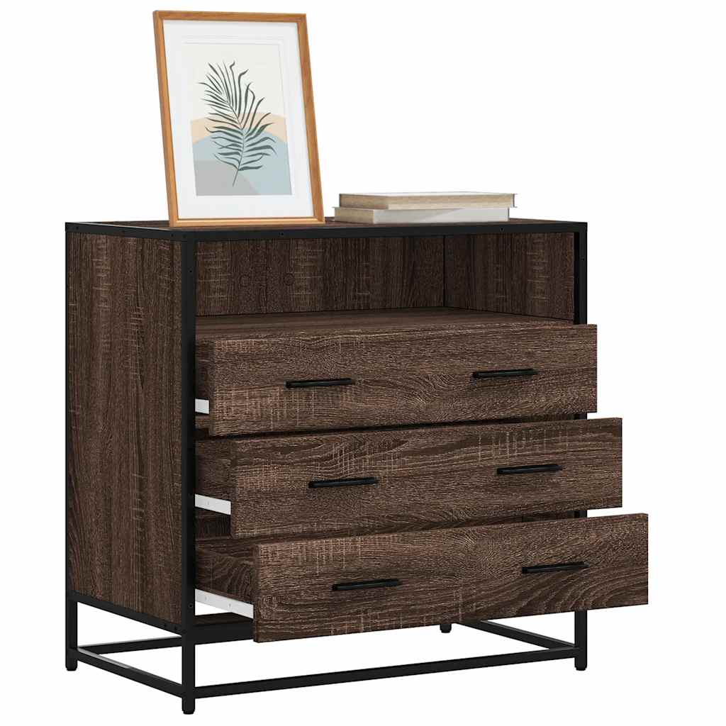 Laatikosto ruskea tammi 70x41x70 cm tekninen puu