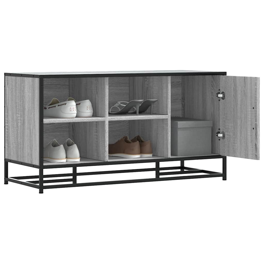 Kenkäpenkki harmaa Sonoma 100x40x53,5cm tekninen puu ja metalli