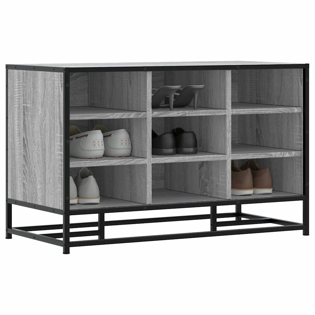 Kenkäpenkki sonoma tammi 84x40x53,5 cm suunniteltu puu metalli