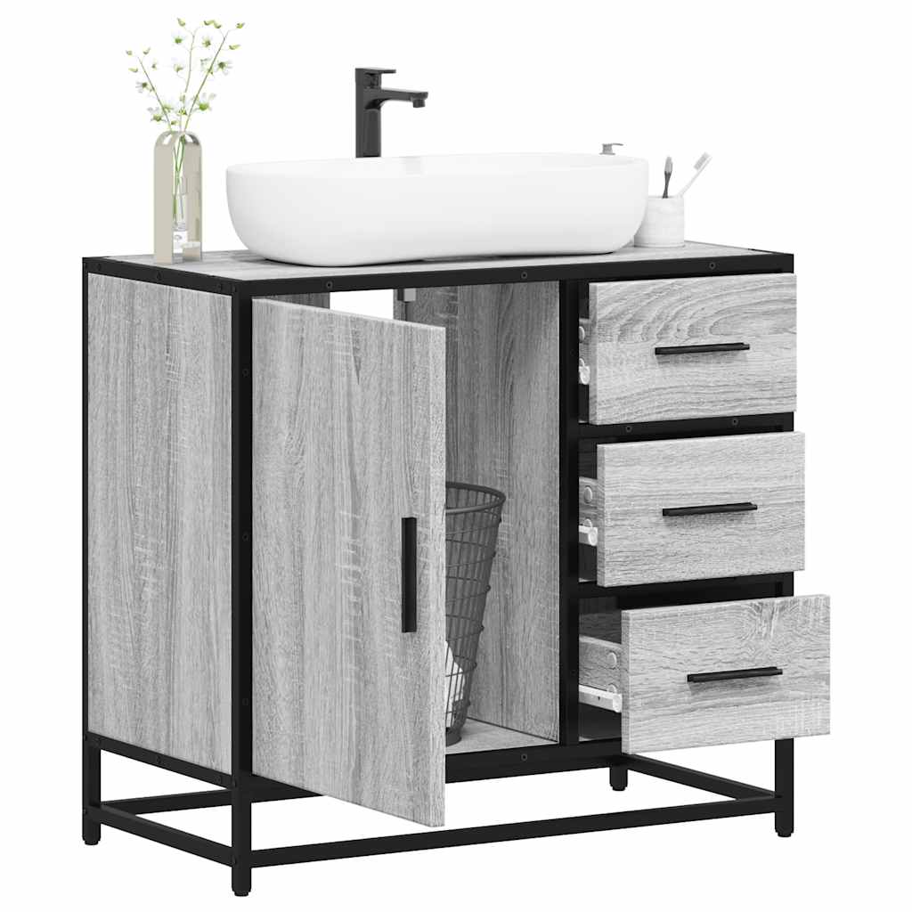 Kylpyhuoneen pesuallaskaappi Harmaa Sonoma Engineered Wood