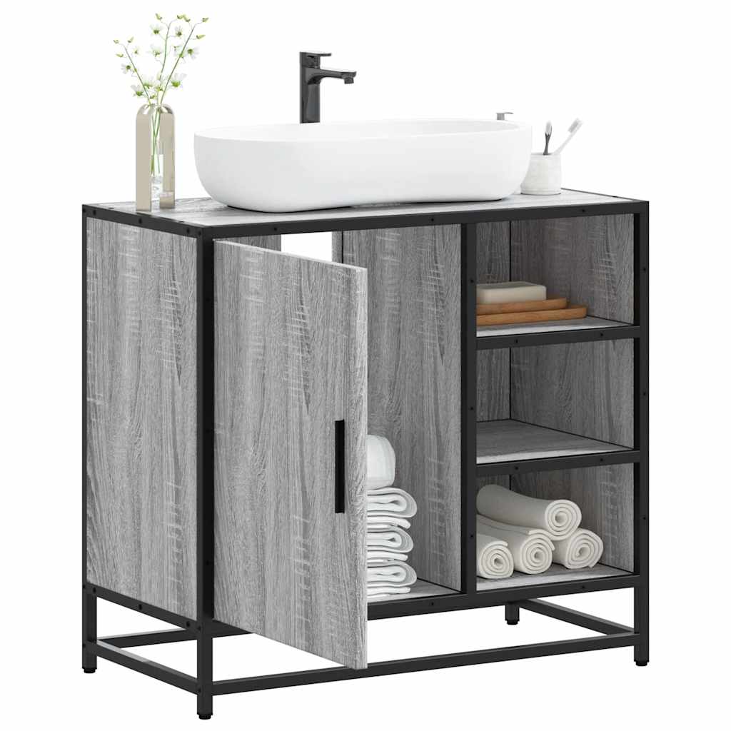 Kylpyhuoneen pesuallaskaappi Harmaa Sonoma Engineered Wood