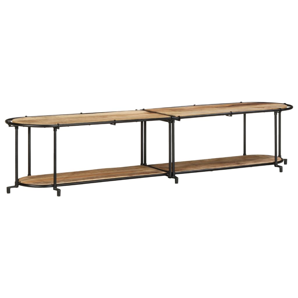 TV-taso 200x42x40 cm täysi karkea mangopuu