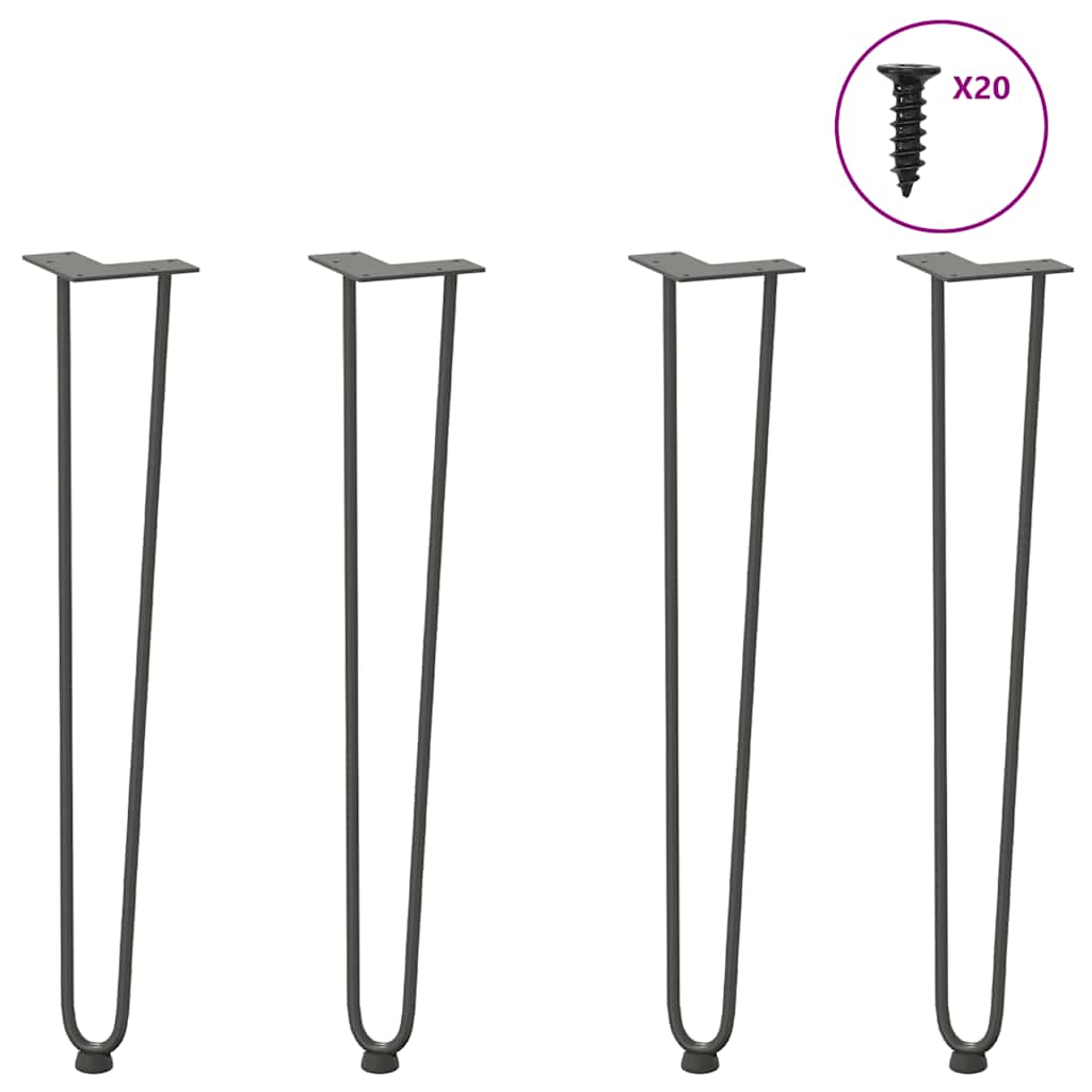 Hiusneulajalat konsolipöytiin konsolipöydälle 4 kpl 72 cm
