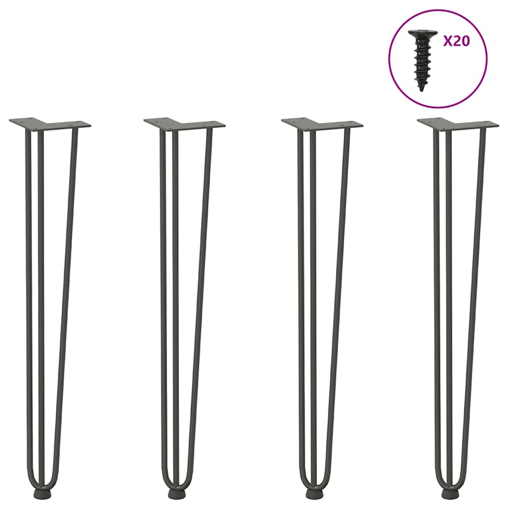 Hiusneulajalat konsolipöytiin konsolipöydälle 4 kpl 72 cm