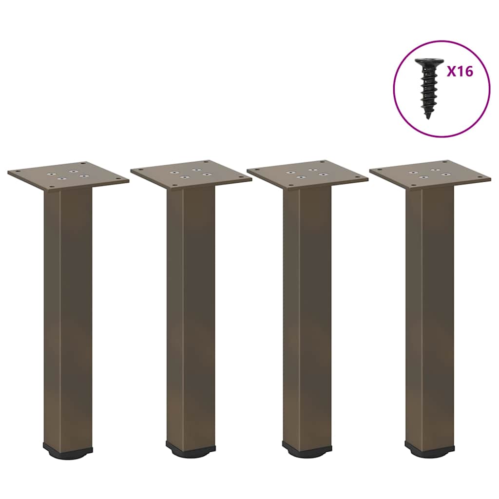 Sohvapöydän jalat 4 kpl luonnonteräs 30-32 cm teräs