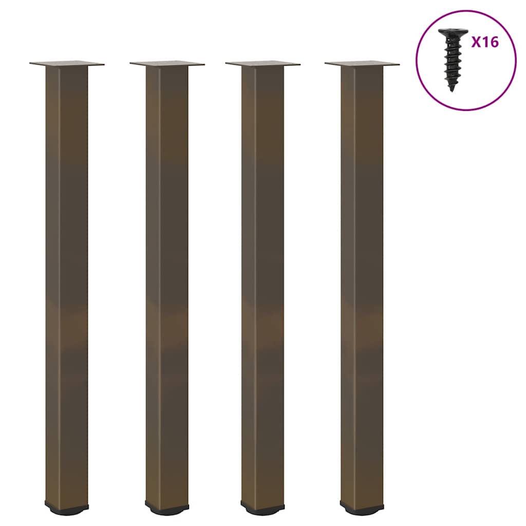 Baaripöydän jalat 4 kpl luonnonteräs 110-112 cm teräs