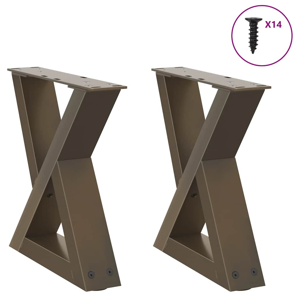 Sohvapöydän jalat 2 kpl Natural Steel 30x(30-31,3) cm Teräs