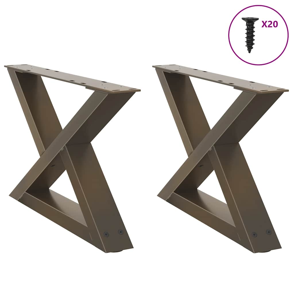 Sohvapöydän jalat 2 kpl Natural Steel 60x(30-31,3) cm Teräs