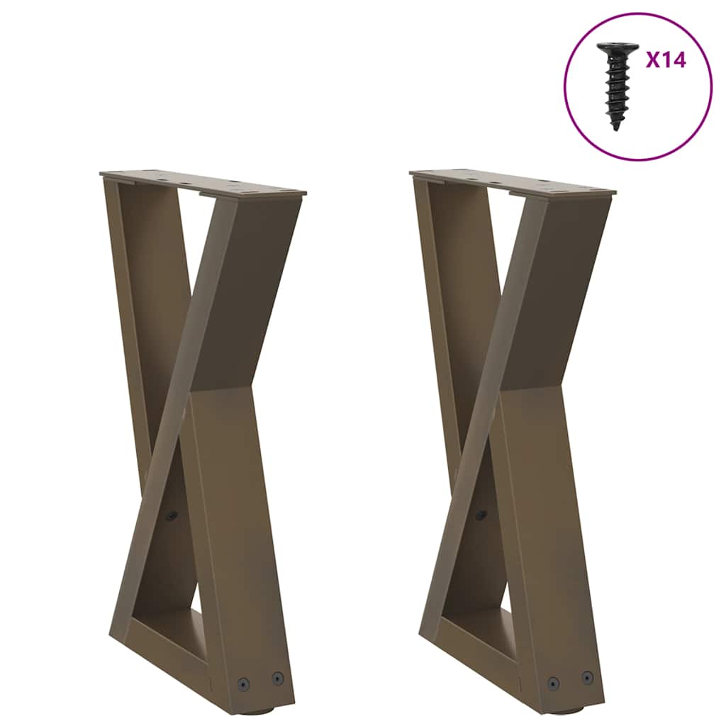 Sohvapöydän jalat 2 kpl Natural Steel 28x(42-43,3) cm Teräs