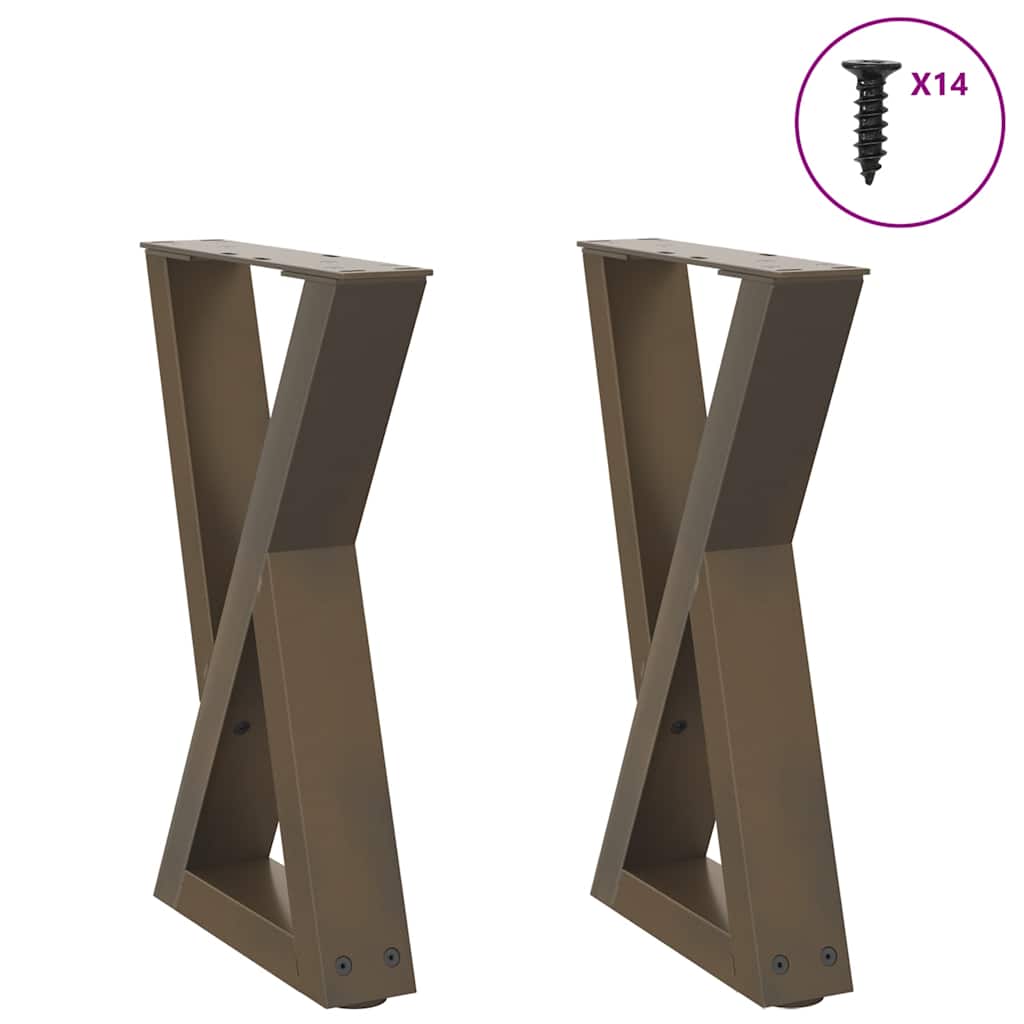 Sohvapöydän jalat 2 kpl Natural Steel 38x(42-43,3) cm Teräs
