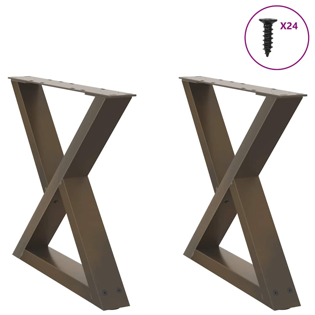 Sohvapöydän jalat 2 kpl Natural Steel 60x(42-43,3) cm Teräs