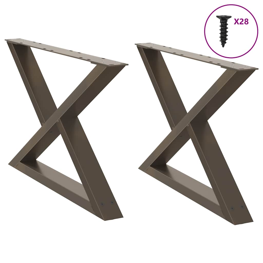 Sohvapöydän jalat 2 kpl Natural Steel 70x(42-43,3) cm Teräs