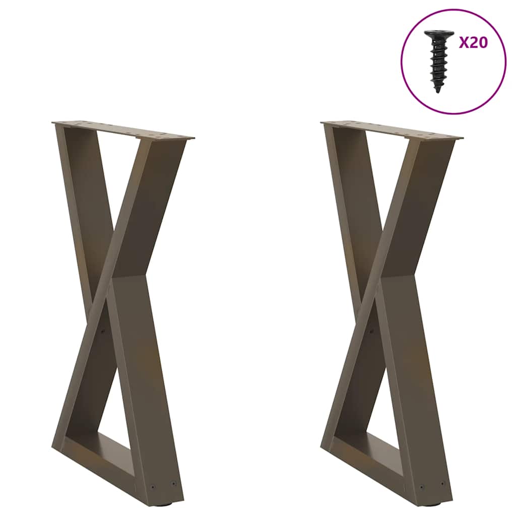 ruokapöydän jalat 2 kpl luonnonteräs 60x(72-73,3) cm teräs