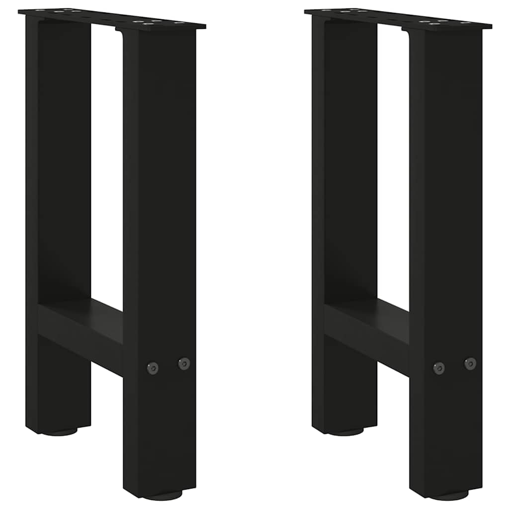 Sohvapöydän jalat Musta 2 kpl 28x(42-43) cm Teräs