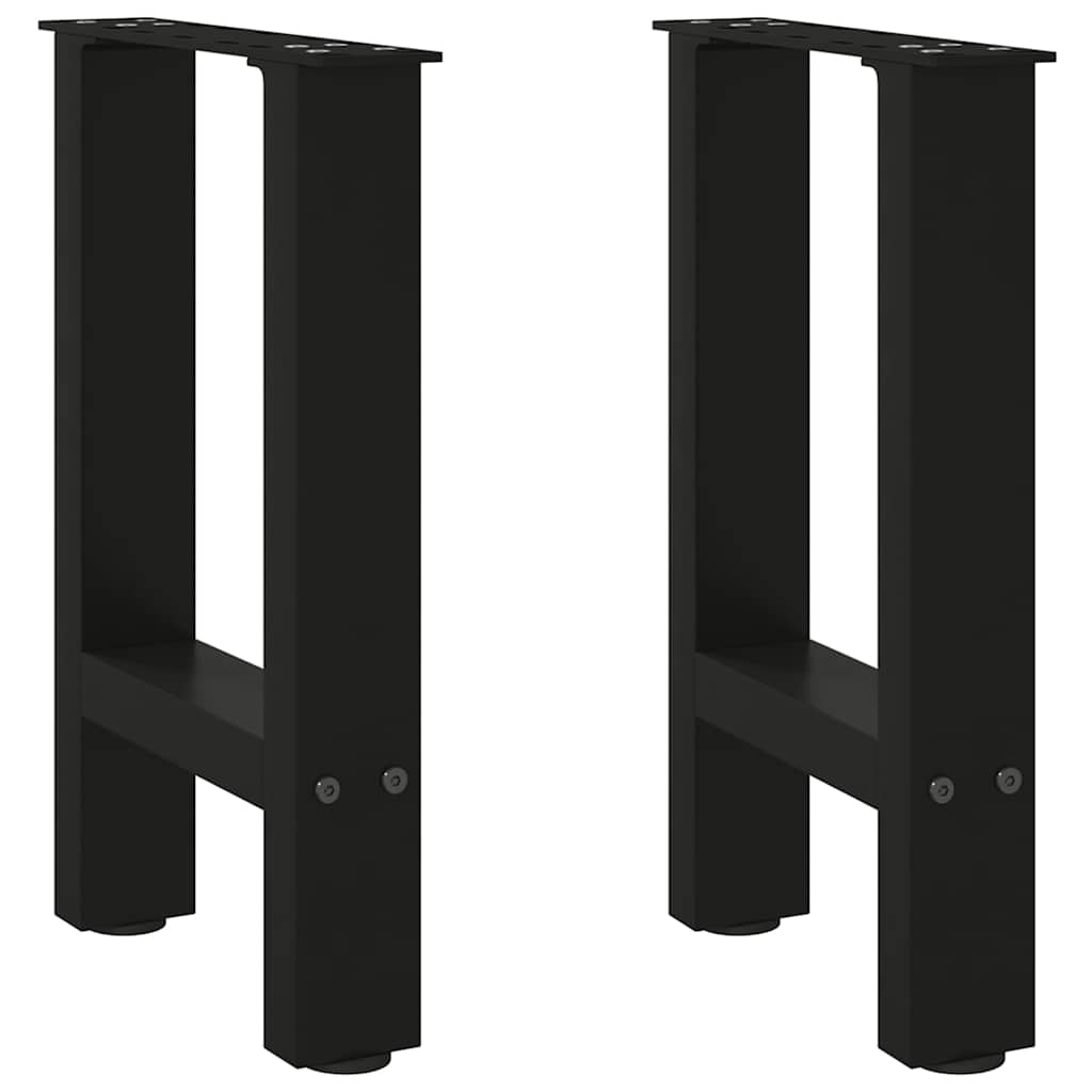 Sohvapöydän jalat 2 kpl musta 38x(42-43) cm teräs